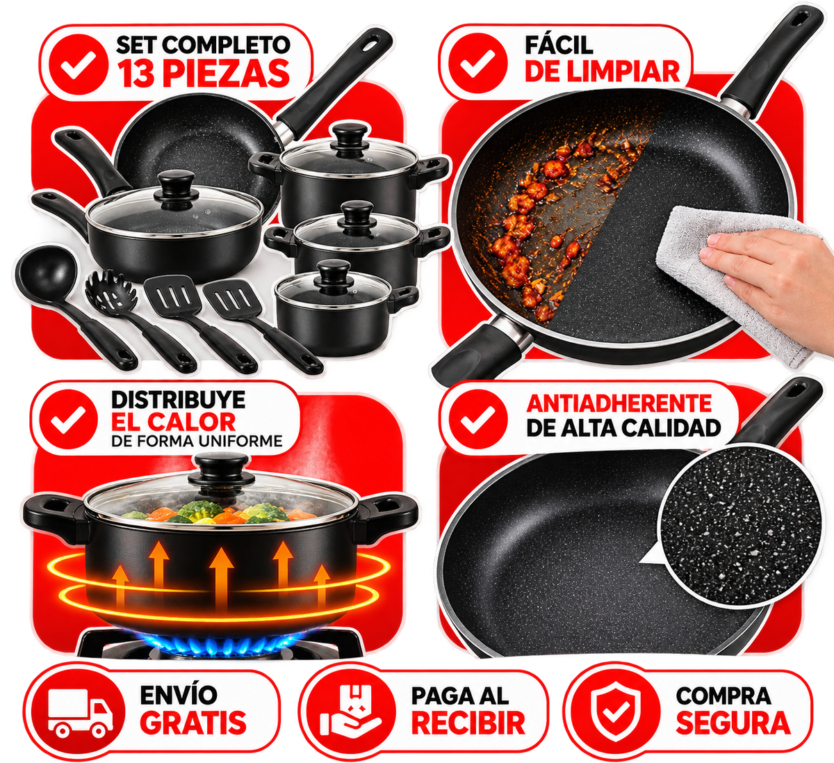 SET DE OLLAS 13PCS ECO